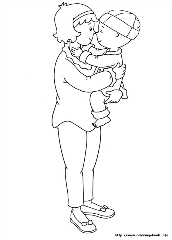 Plansa de colorat cu Caillou 89 88